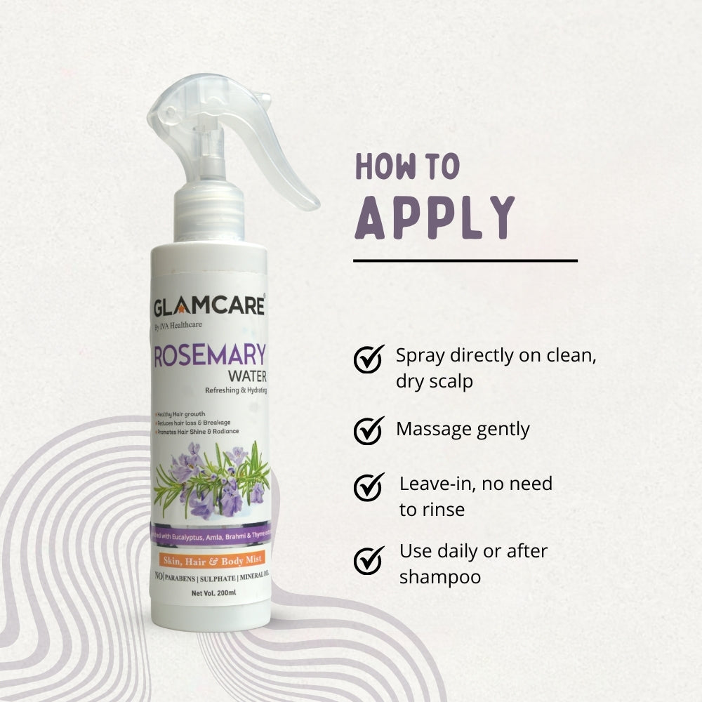 Glamcare Rosemary Water For Hair Growth (200 ml)