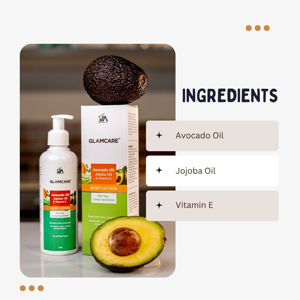 Body Lotion with Avocado Oil, Jojoba Oil & Vitamin E - 200 g