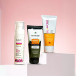 Bamboo Charcoal & Coffee Extract Face Wash, Everyday Sunscreen Gentle Lotion SPF 50, and Rose Extract Face Toner