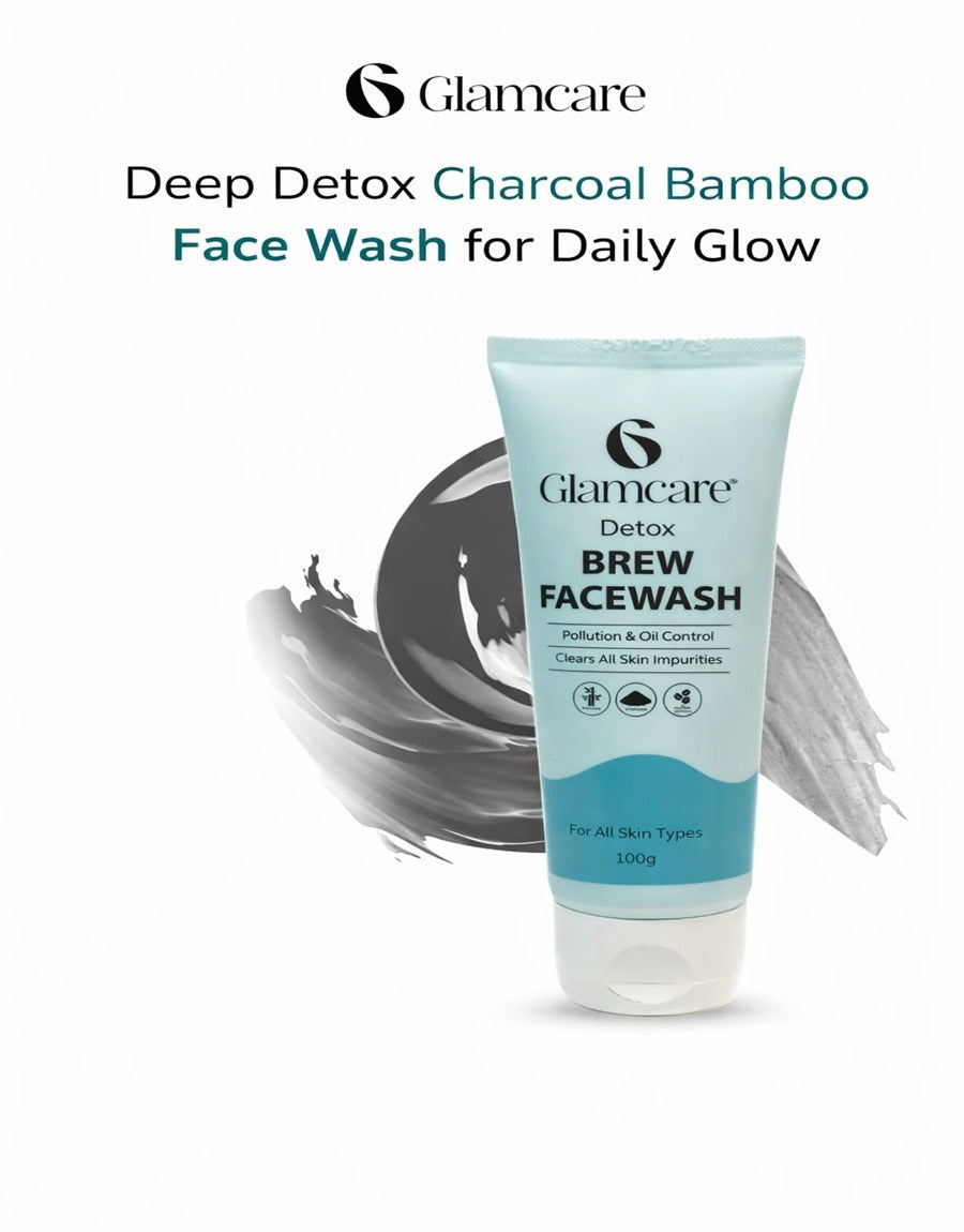 Deep Detox Charcoal Bamboo Face Wash for Daily Glow