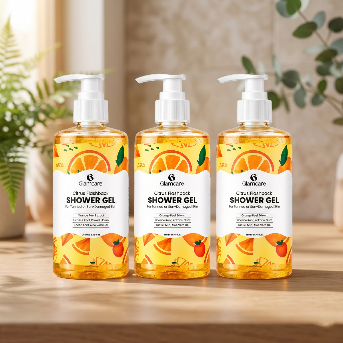 Glamcare Citrus Flashback Shower Gel Pack of 3
