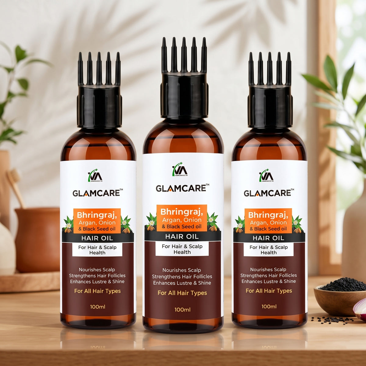 Glamcare Bhringraj Hair Drops Pack of 3