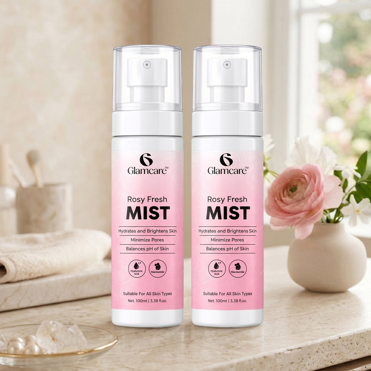 Glamcare Rosy Fresh Mist (100ml) Pack of 2