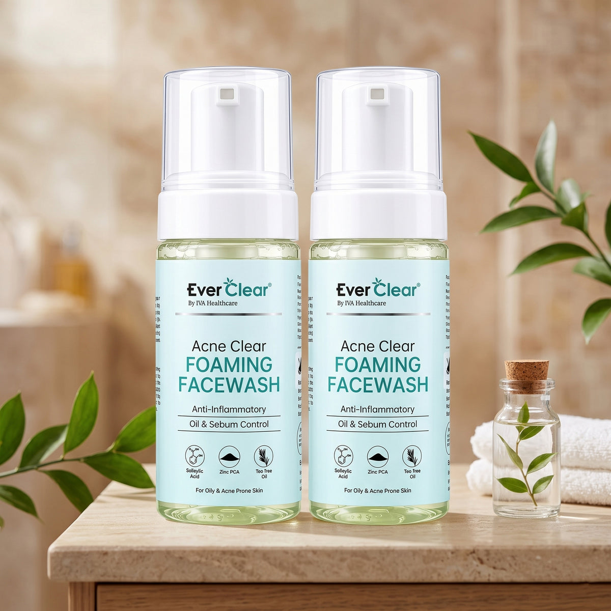 Everclear Anti-Acne Foaming Face Wash Pack of 2