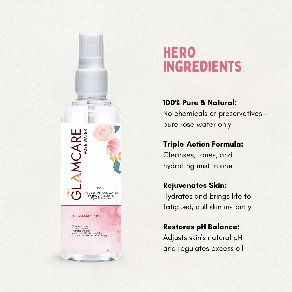 Rose Water with The Goodness of Roses - 100 ML
