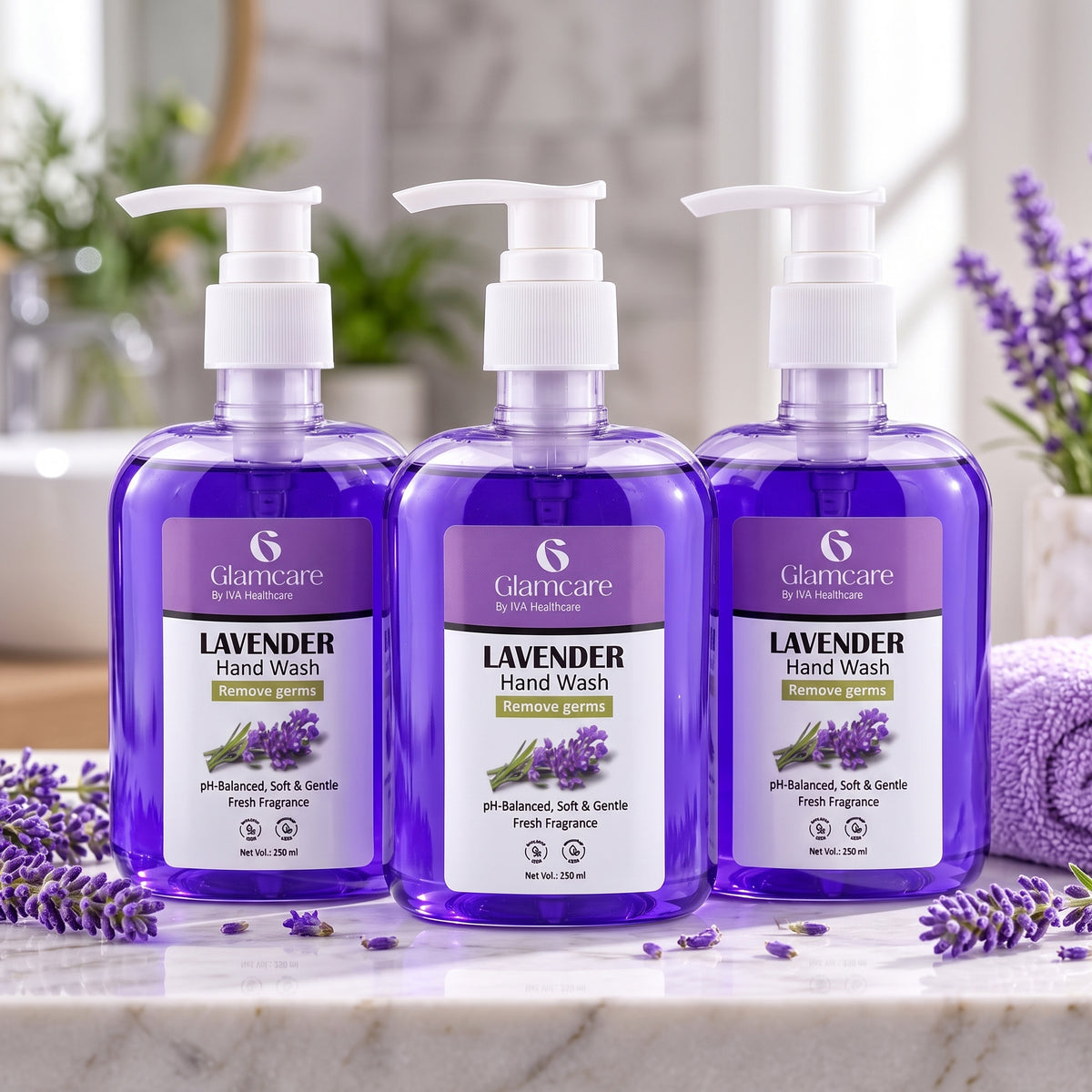 Glamcare Lavender Hand Wash Pack of 3
