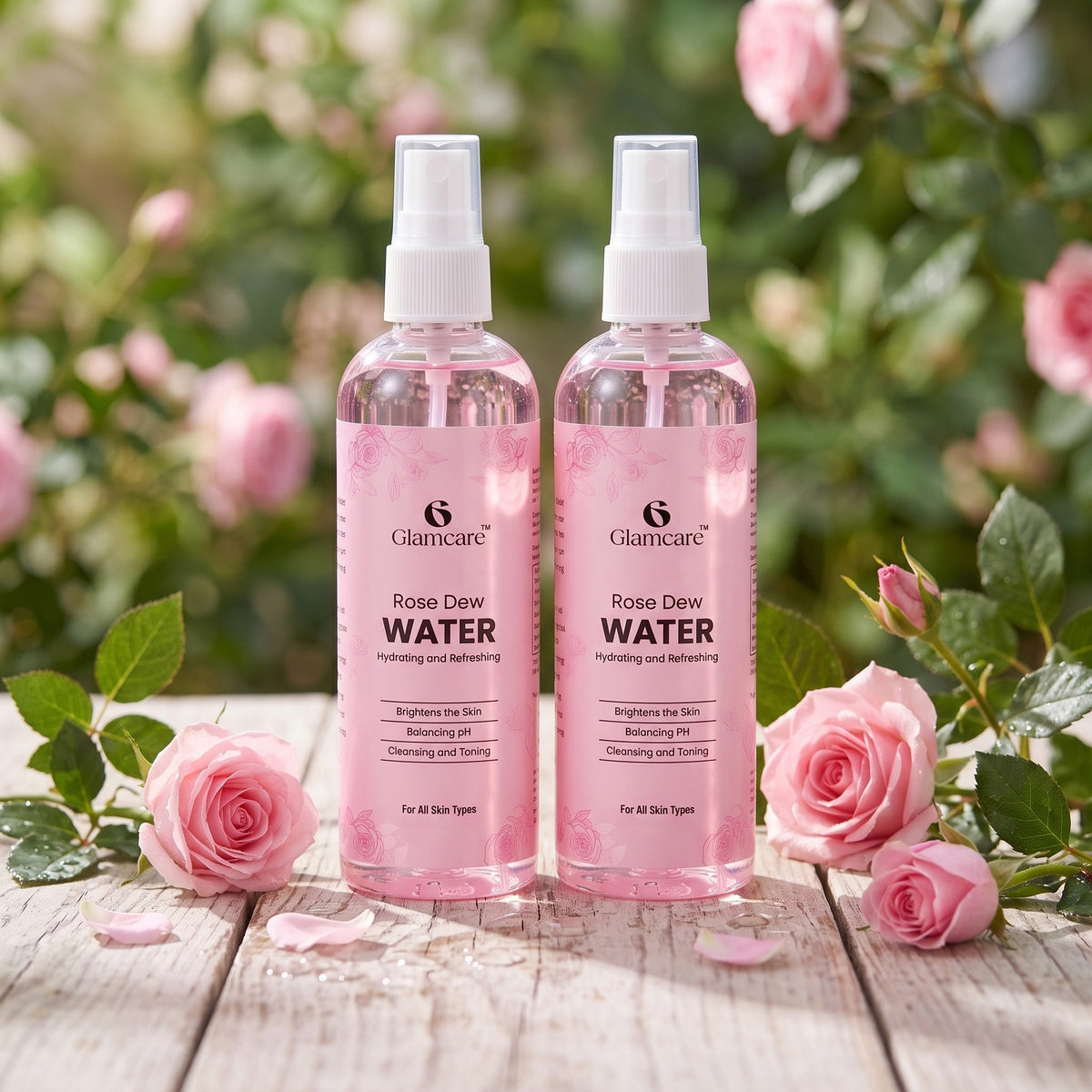 Glamcare Rose Dew Water Spray (100ml) Pack of 2