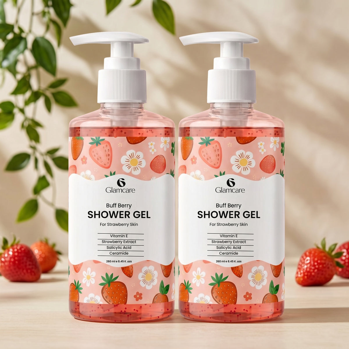 Glamcare Buff Berry Shower Gel Pack of 2