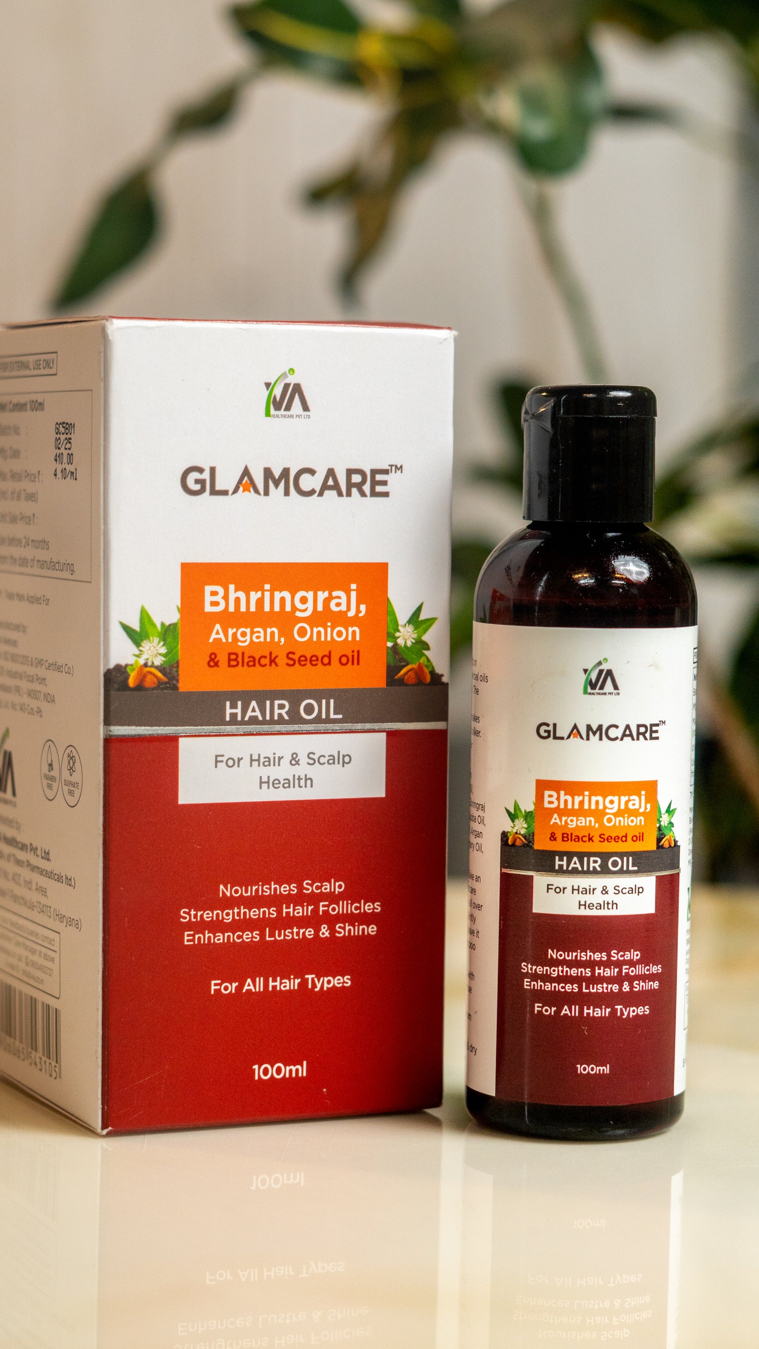Hair Oil with Bhringraj, Argan, Onion & Black Seed Oil - 100 ML