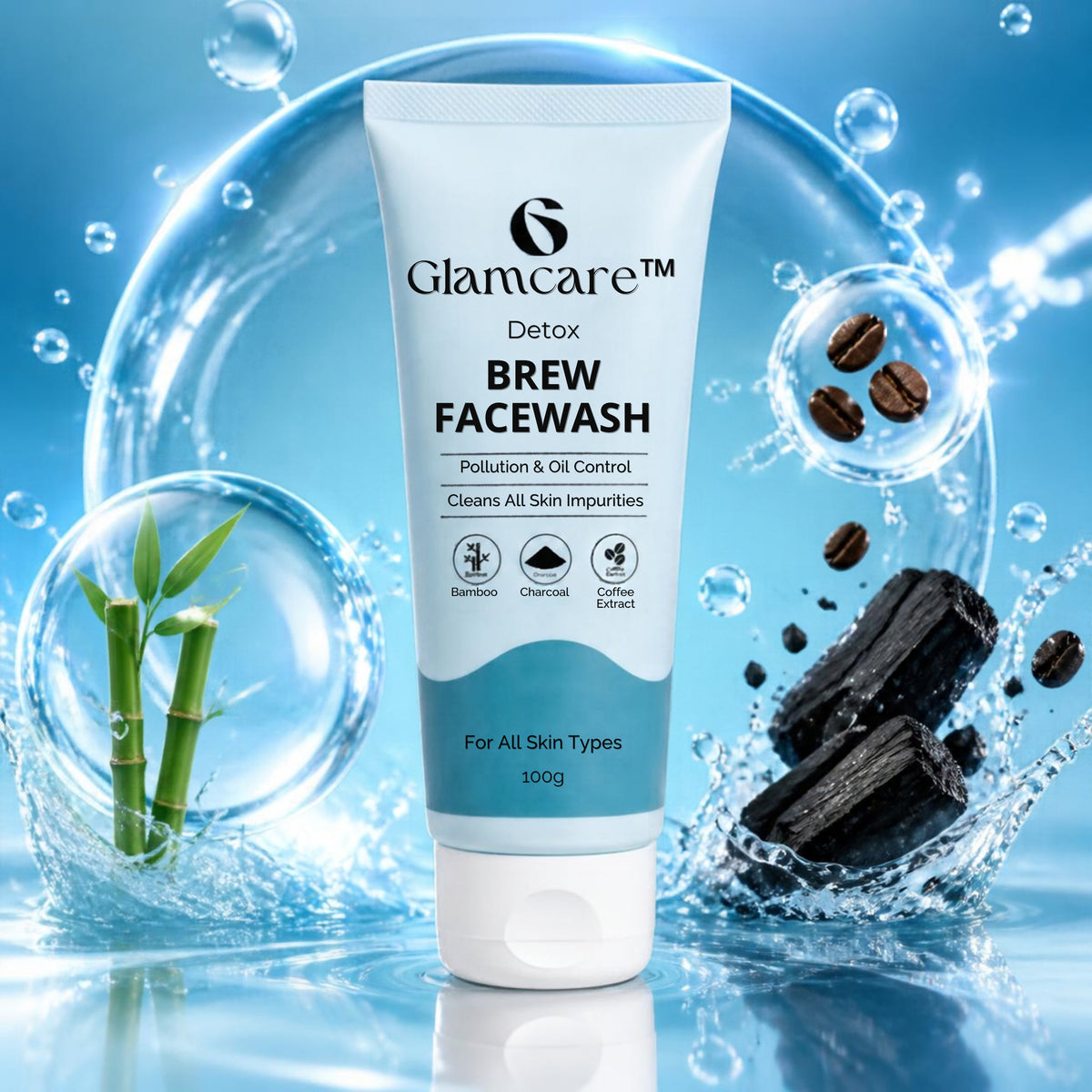Glamcare Detox Brew Facewash (100g)
