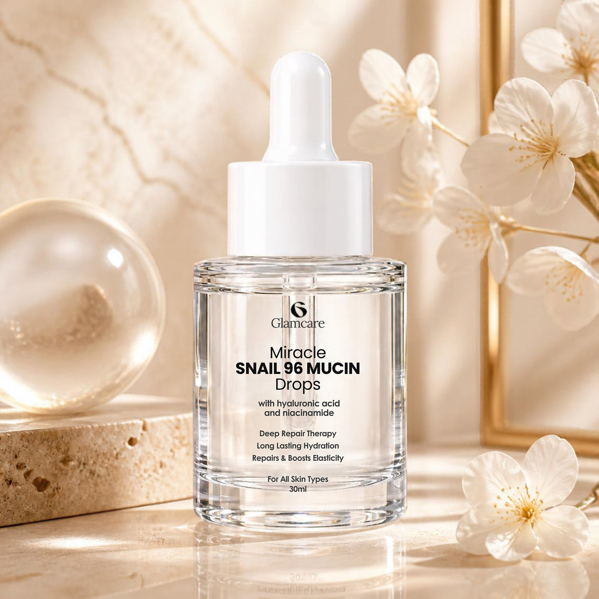 Glamcare Miracle Snail 96 Mucin Drop (Serum)