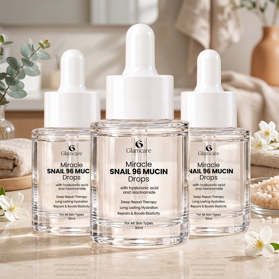 Glamcare Miracle Snail 96 Mucin Drop Serum Pack of 3 (3x30ml)
