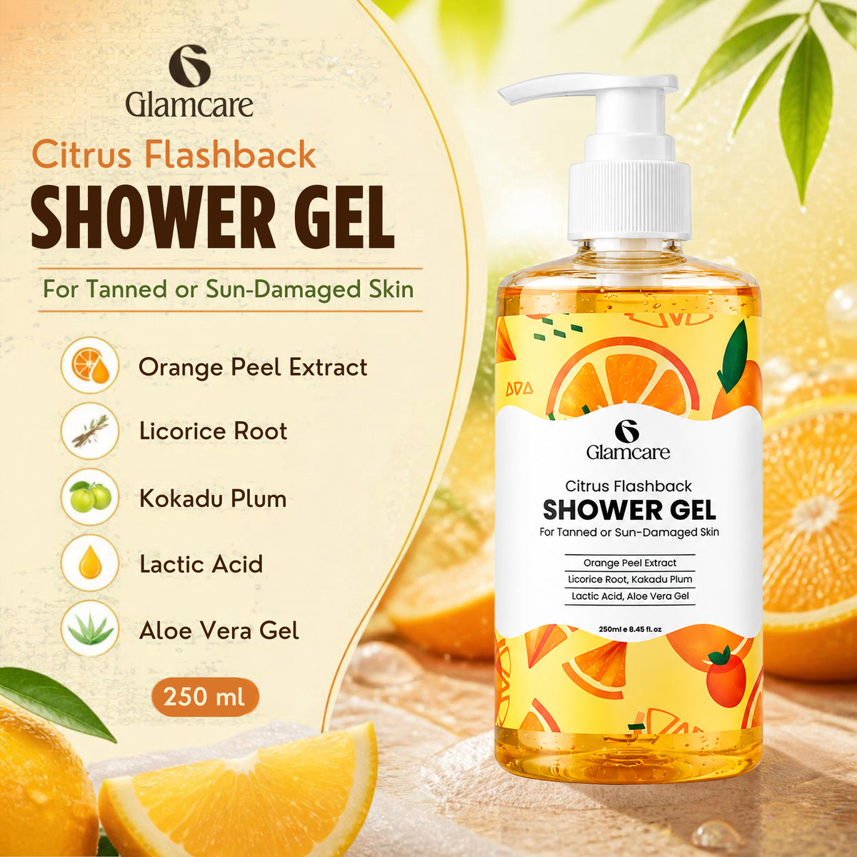 Glamcare Citrus Flashback Shower Gel Pack of 3