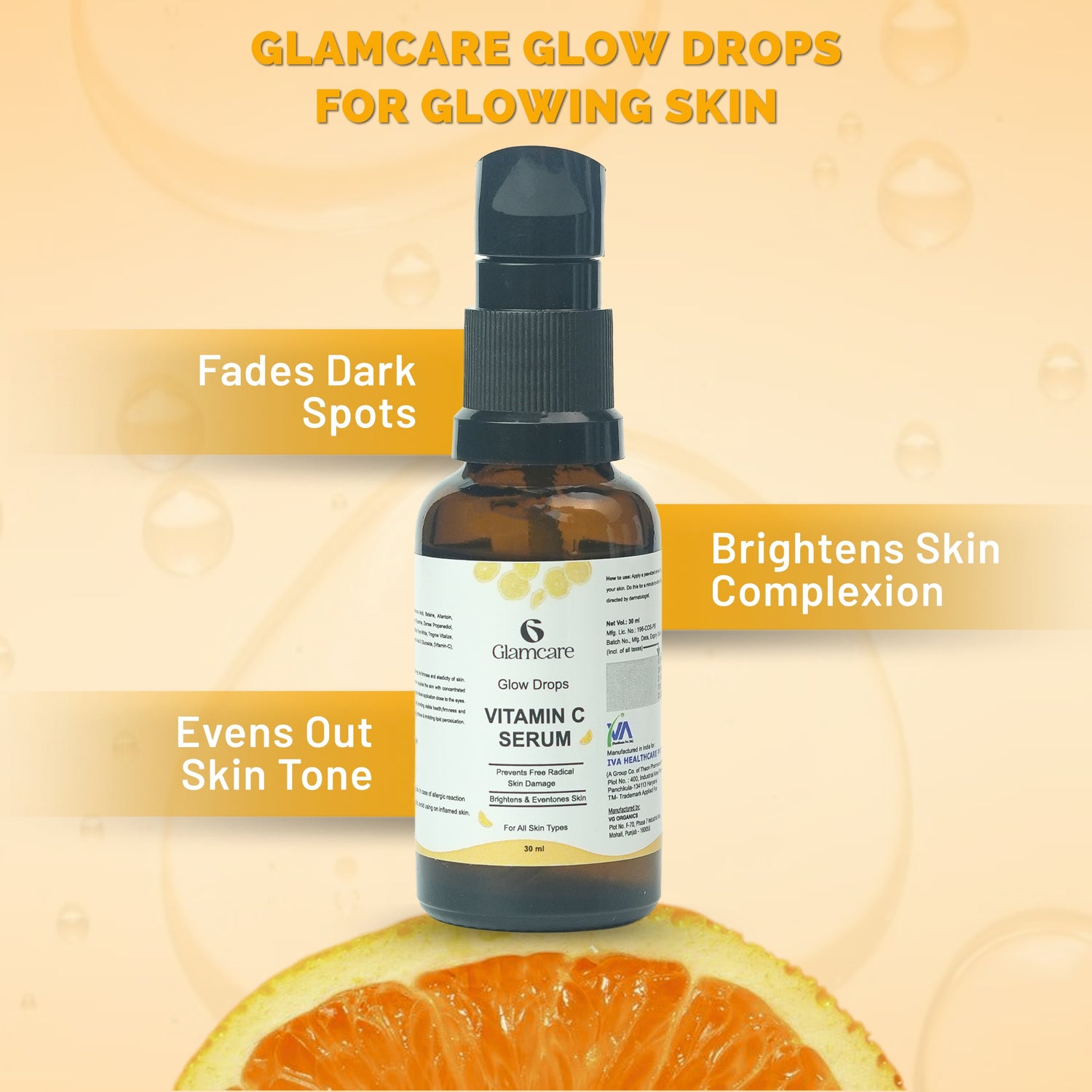 Glamcare Glow Drops Vitamin C Serum Pack of 2