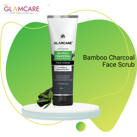 Face Scrub with Activated Bamboo Charcoal & Coconut Oil - 100 g