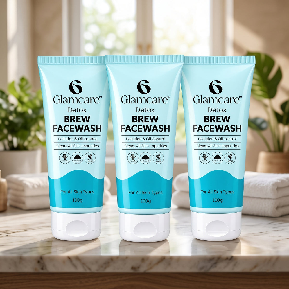 Glamcare Detox Brew Facewash Pack of 3