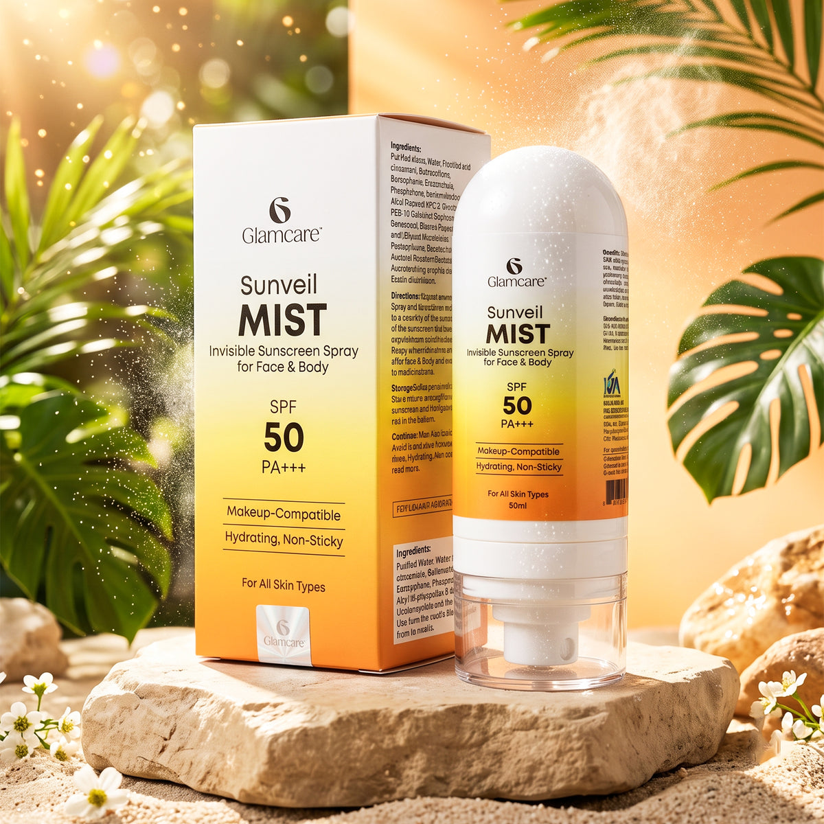 Glamcare Sunveil Mist Invisible Sunscreen Spray SPF 50 PA+++