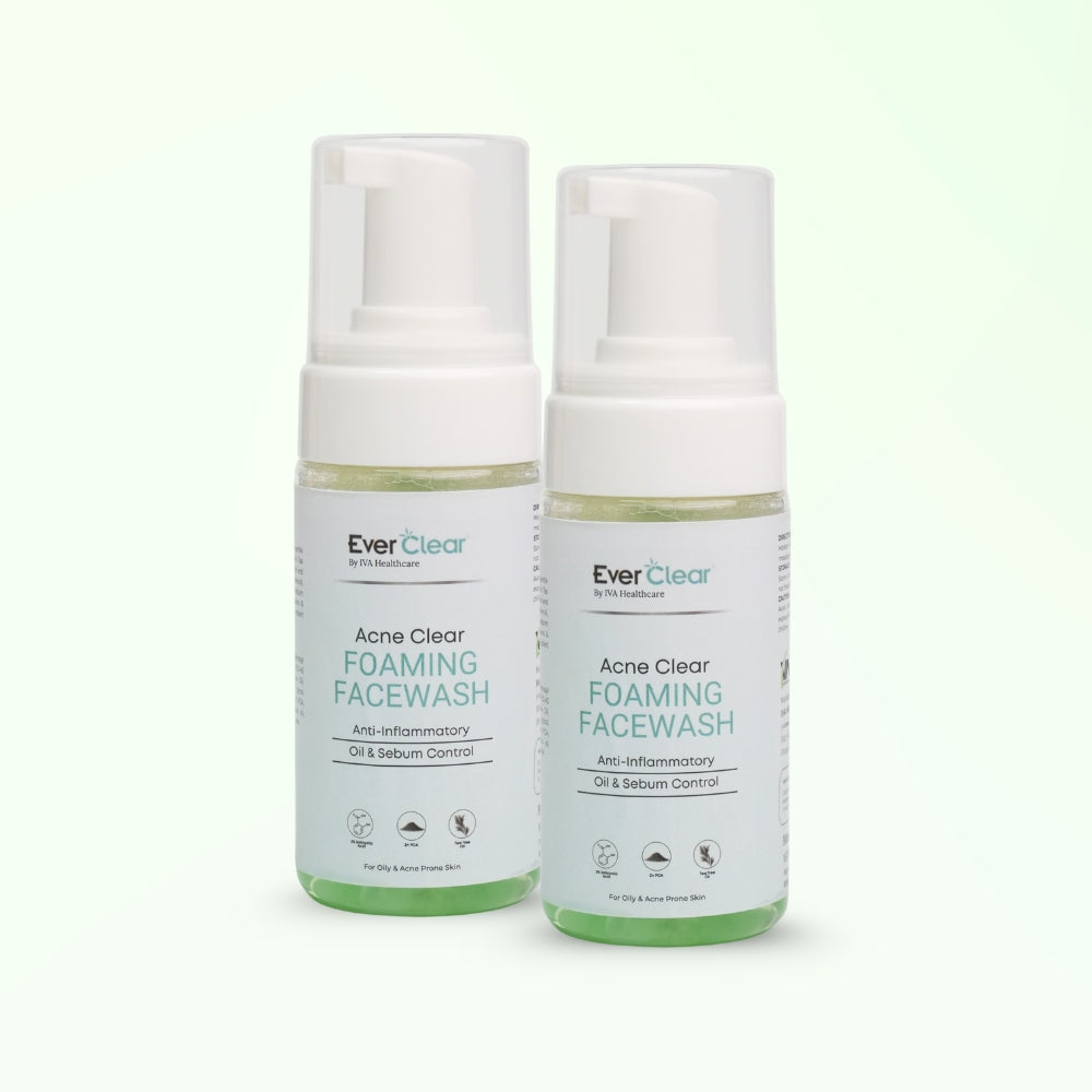 Everclear Acne Clear Foaming Facewash Pack of 2 (100 ml each)