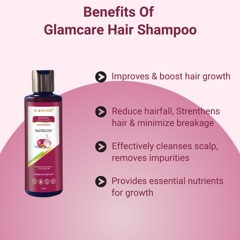 Hair Shampoo with Black Seed Oil, Red Onion & Almond Oil - 200 ML
