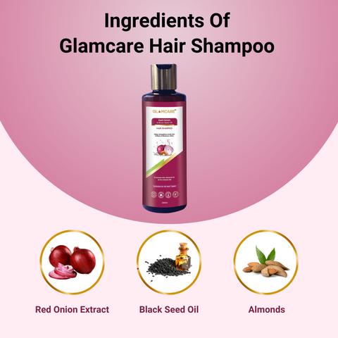 Hair Shampoo with Black Seed Oil, Red Onion & Almond Oil - 200 ML