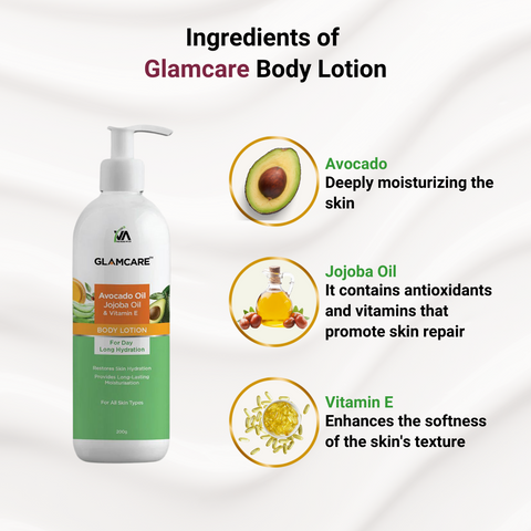 Body Lotion with Avocado Oil, Jojoba Oil & Vitamin E - 200 g