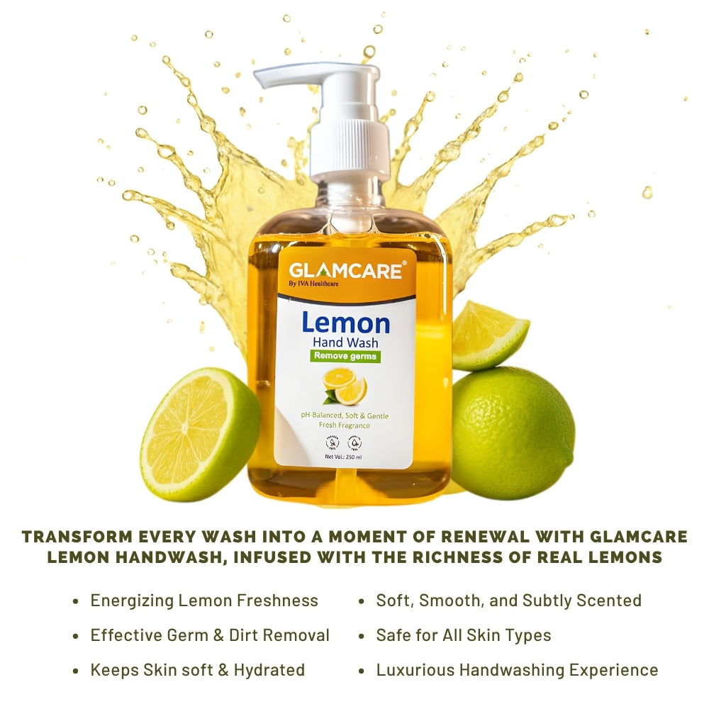 Glamcare Lemon Handwash Liquid (Pack of 2)