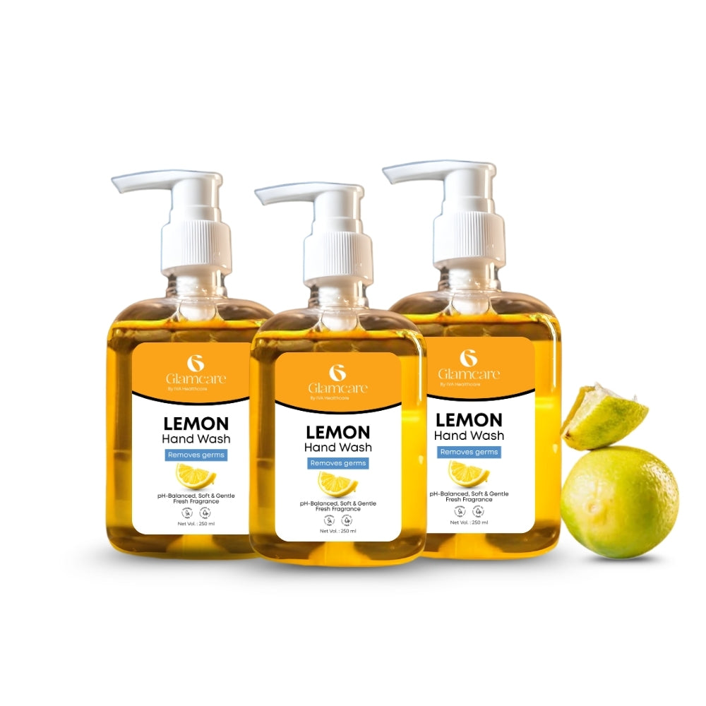 Glamcare Lemon Handwash (Pack of 3) - 750 ml