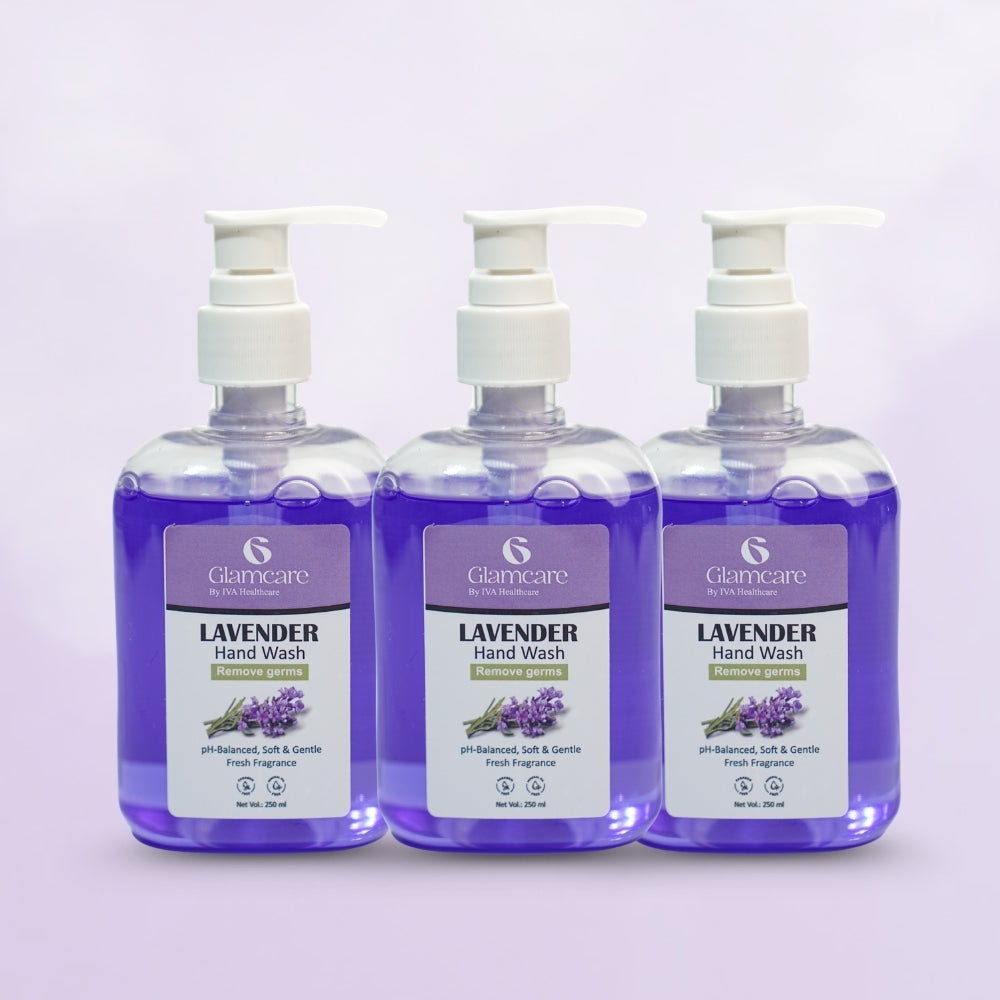 Glamcare Lavender Liquid Handwash 250 ml each  – Pack of 3