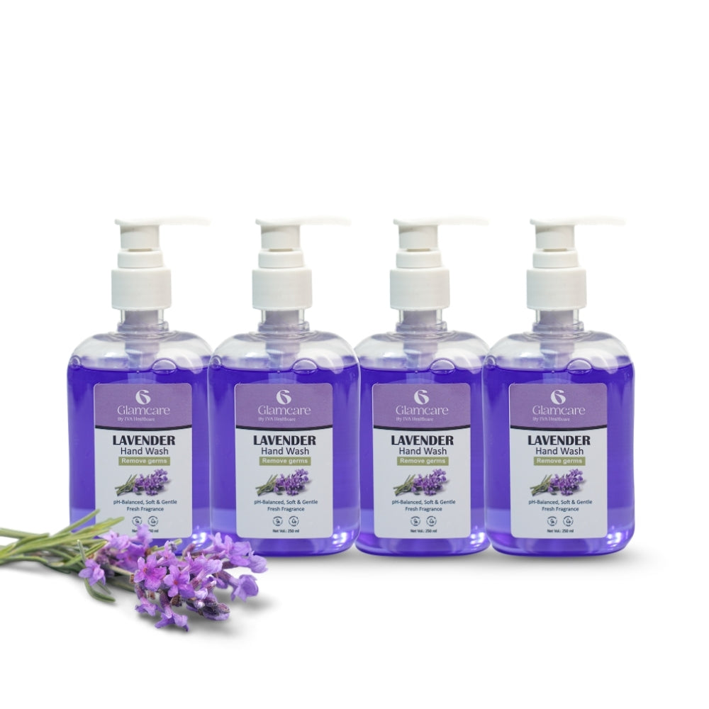 Glamcare Lavender Liquid Handwash 250 ml each – Pack of 4