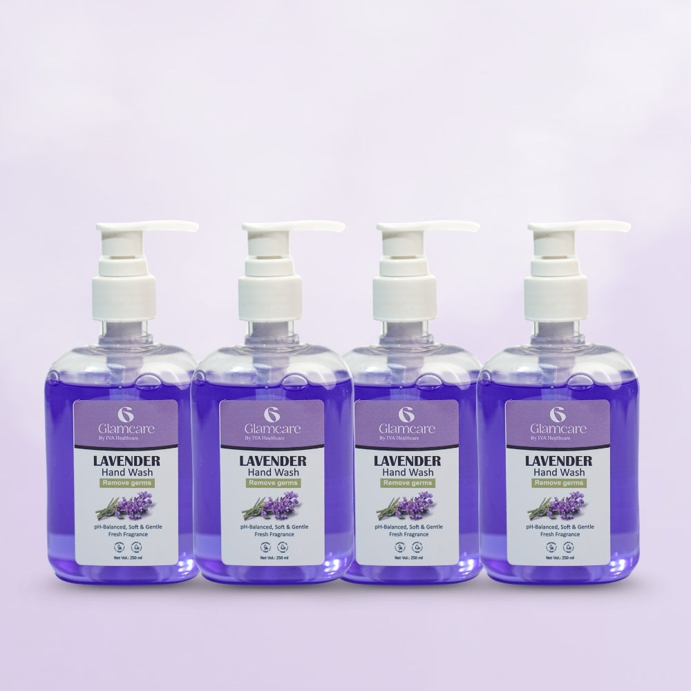 Glamcare Lavender Liquid Handwash 250 ml each – Pack of 4