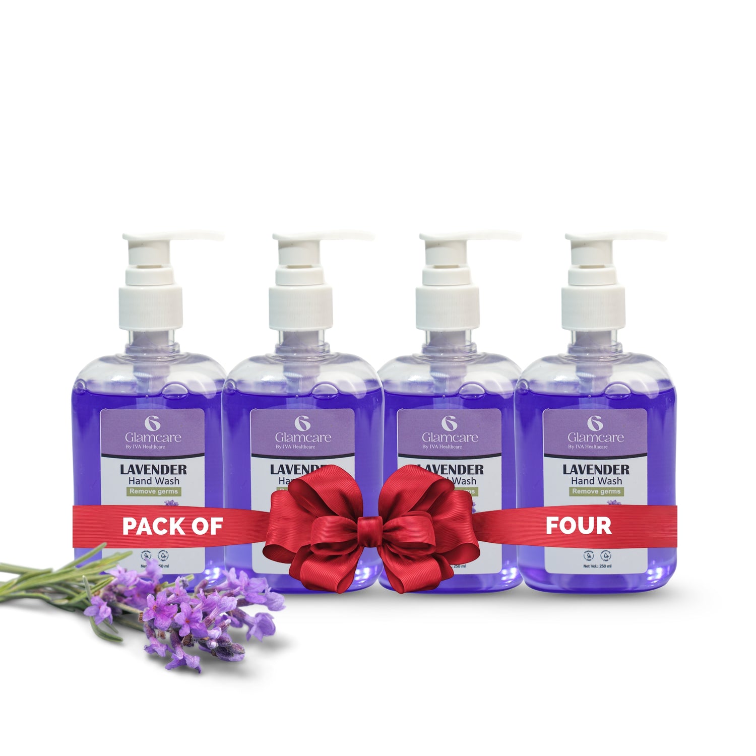 Glamcare Lavender Liquid Handwash 250 ml each – Pack of 4