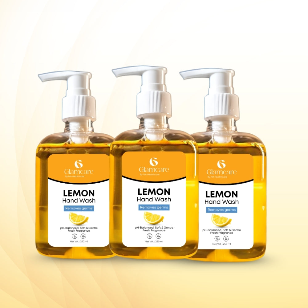 Glamcare Lemon Handwash (Pack of 3) - 750 ml