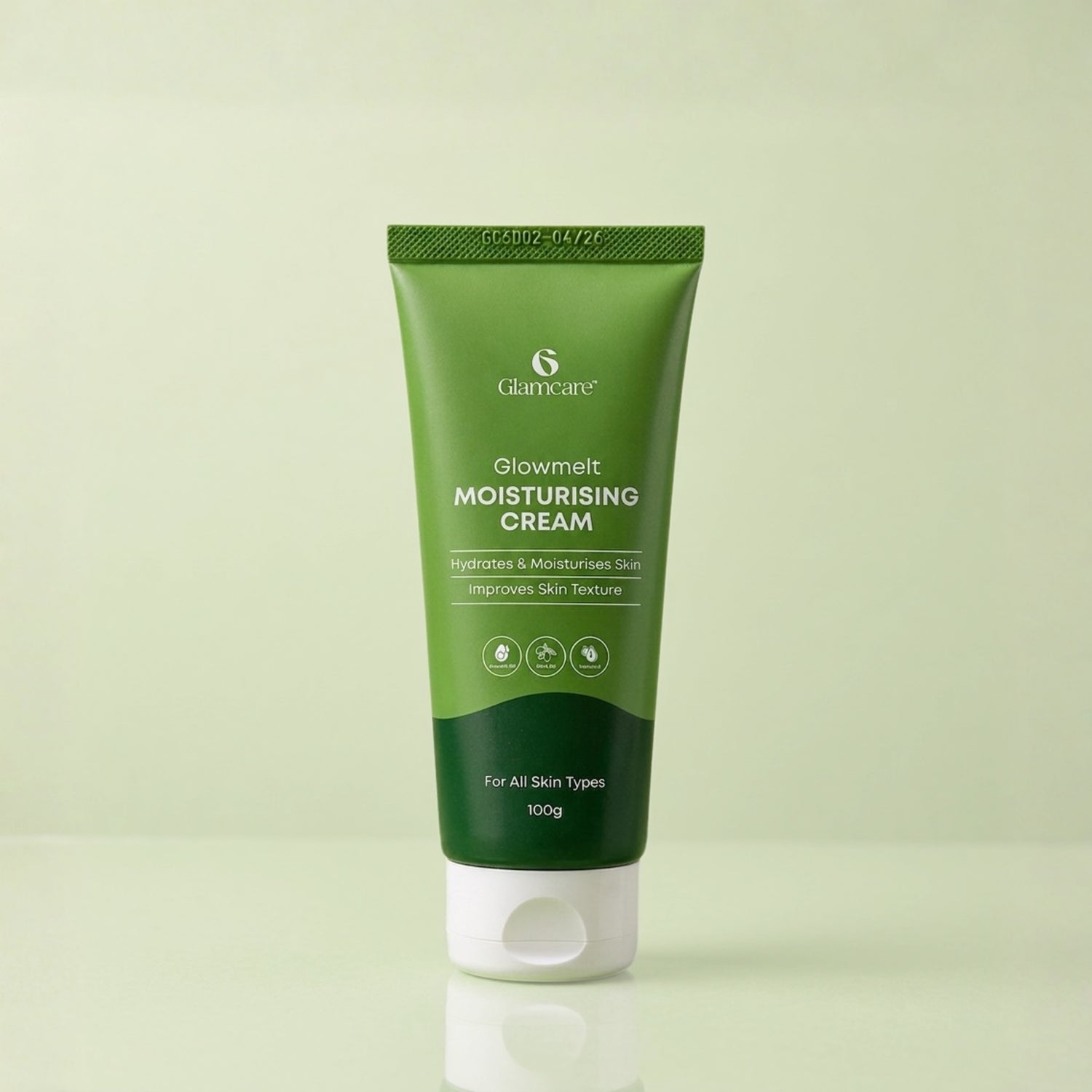 Glamcare Glowmelt Moisturising Cream | Avocado Oil, Olive Oil & Vitamin E | 100g