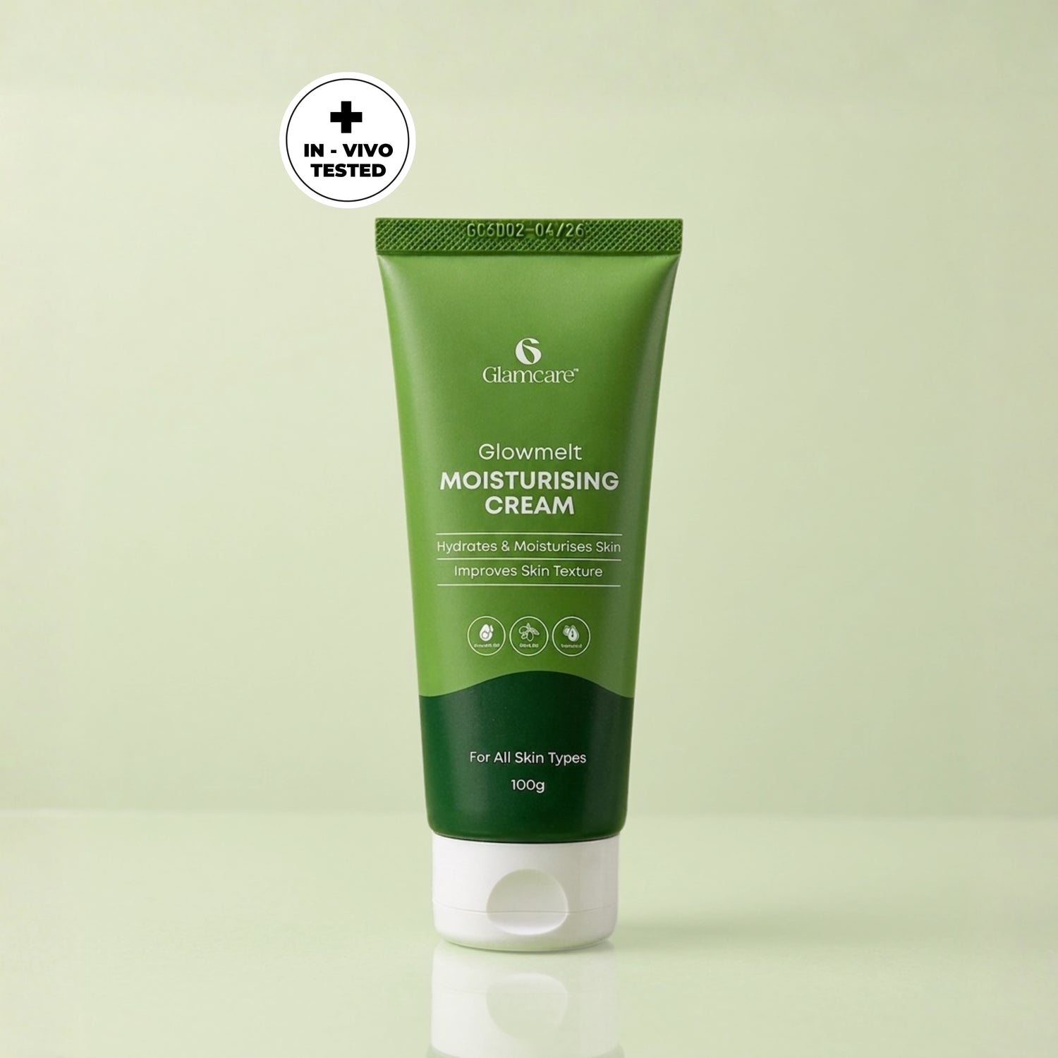 Glamcare Glowmelt Moisturising Cream | Avocado Oil, Olive Oil & Vitamin E | 100g