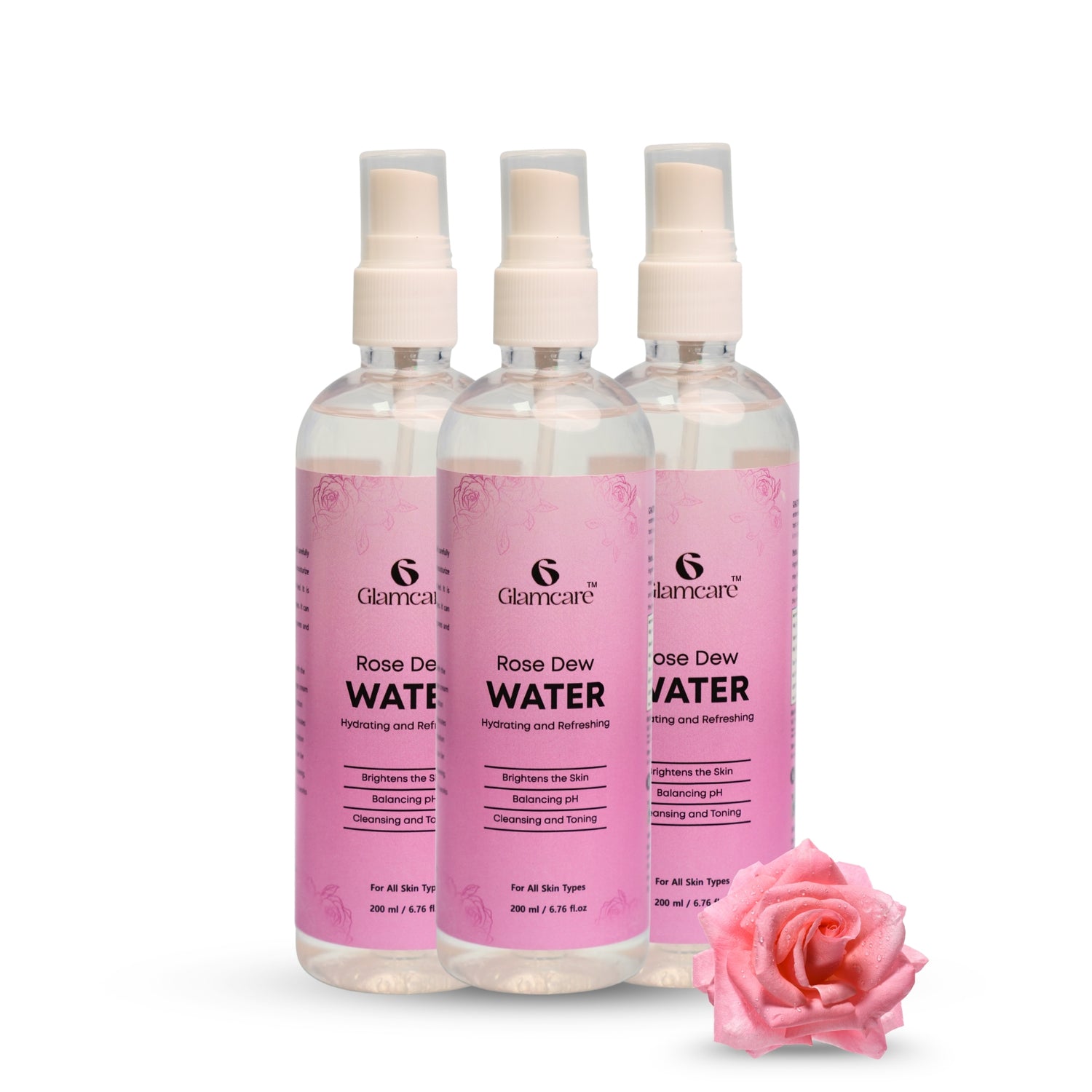 Rose Dew Water Spray - Pack of 3 (200 ml each)