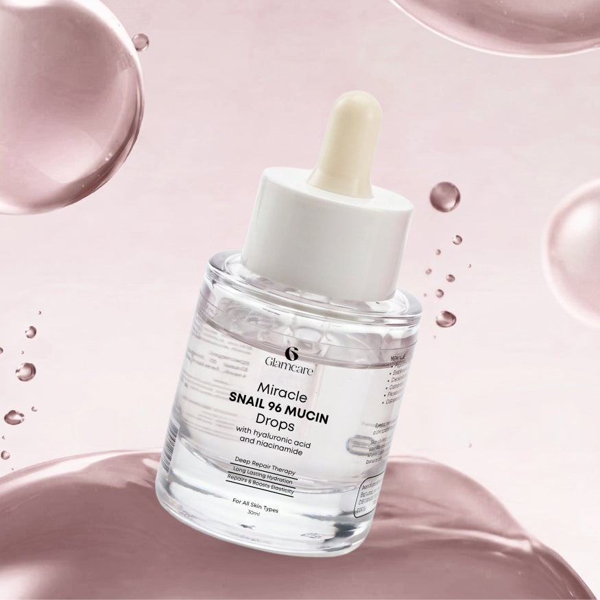 Miracle Snail 96 Mucin Drops with hyaluronic acid and niacinamide