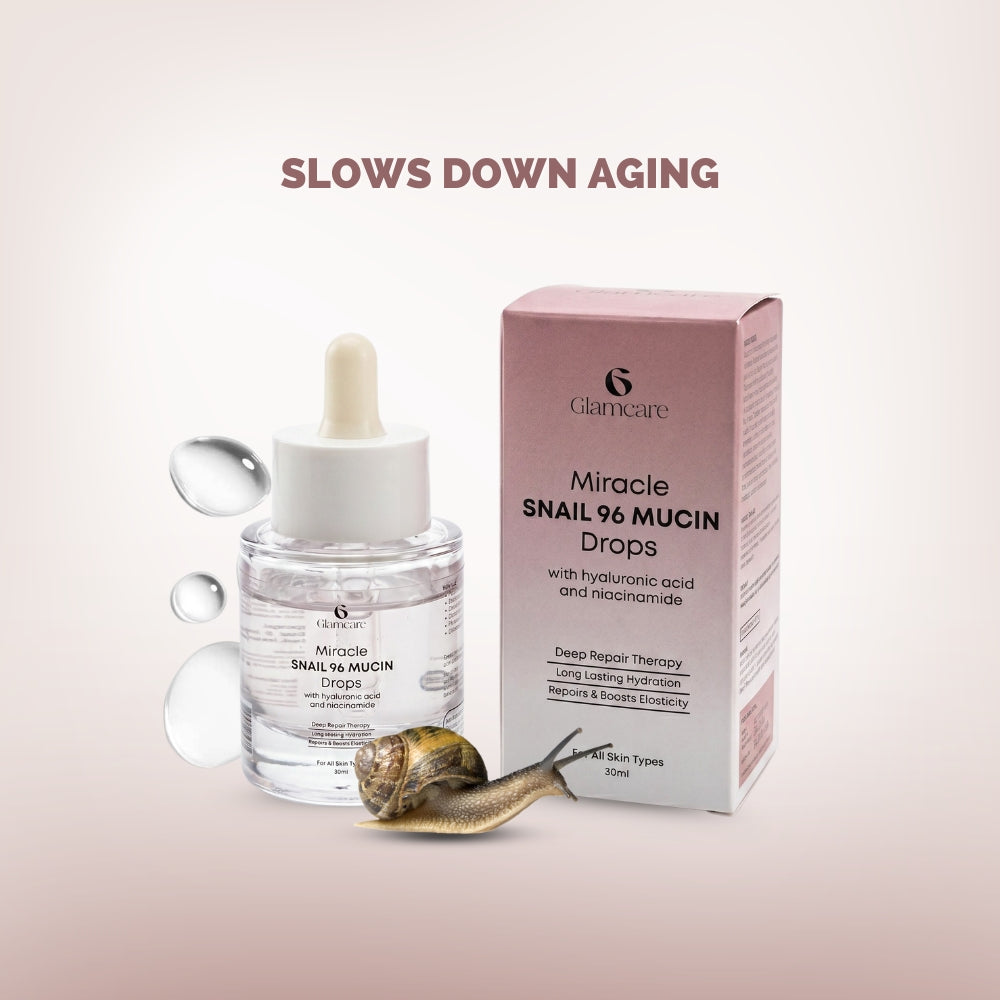 Miracle Snail 96 Mucin Drops with hyaluronic acid and niacinamide
