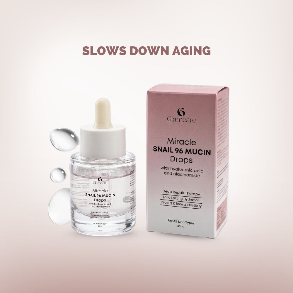 Miracle Snail 96 Mucin Drops with hyaluronic acid and niacinamide